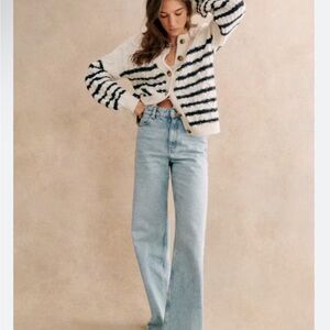 Sezane Wide-leg Jeans, size 38